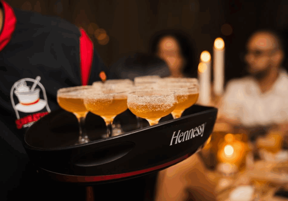 Elegant cocktails with sugar rims